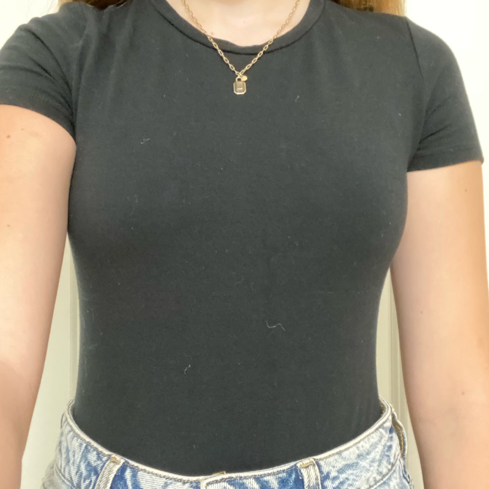 black t shirt bodysuit